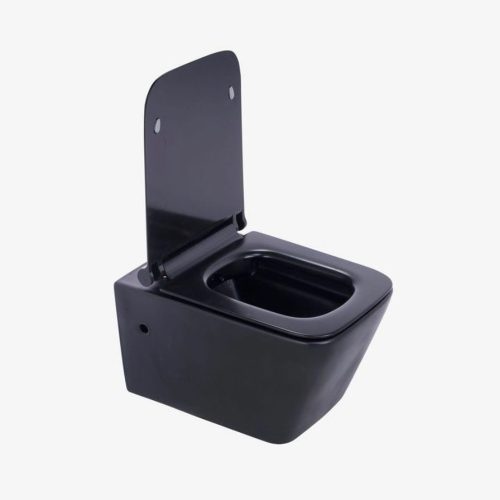 Black square shaped wall hung water closet(W.C)